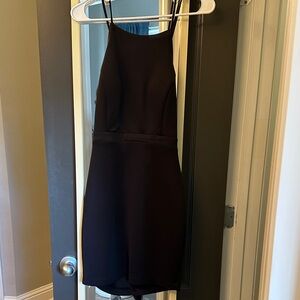 Elegant Black Spaghetti Strap Dress